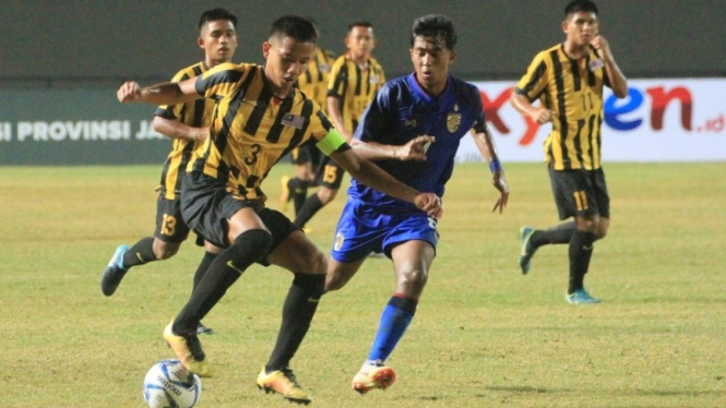 Pertandingan Malaysia melawan Thailand di Piala AFF U-16 2018
