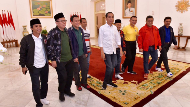 Pertemuan Jokowi dengan sembilan Sekjen Partai Koalisi