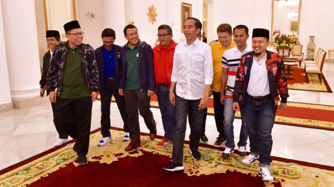 Pertemuan Jokowi dengan sembilan Sekjen Partai Koalisi. (Foto ilustrasi).