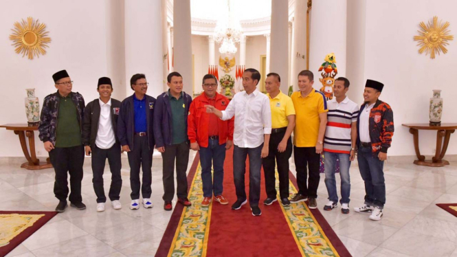 Pertemuan Jokowi dengan sembilan Sekjen Partai Koalisi