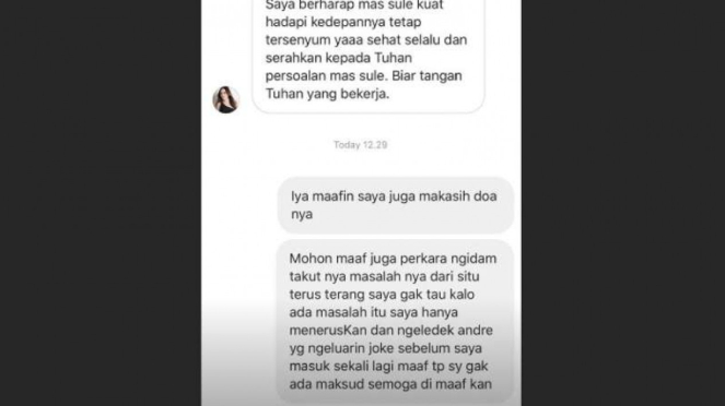 Permintaan maaf Sule ke Shandy Aulia