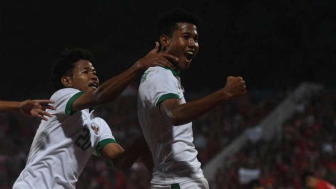 Pemain Timnas Indonesia U-16,  Amiruddin Bagus Kahfi dan Amiruddin Bagas Kaffa.