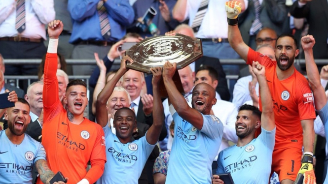 Manchester City menjadi juara Community Shield 2018
