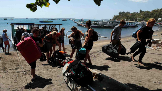 Wisatawan asing ramai-ramai tinggalkan Lombok pasca gempa bumi