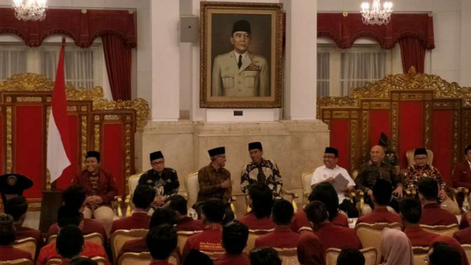 Presiden Jokowi menerima 164 orang aktivis  Ikatan Mahasiswa Muhammadiyah (IMM).