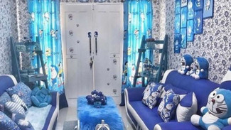 Terobsesi Mengubah Rumah Penuh dengan Karakter Doraemon