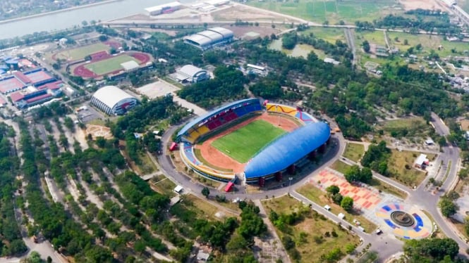 Areal komplek olahraga Jakabaring Sport City (JSC), Palembang, Sumatra Selatan