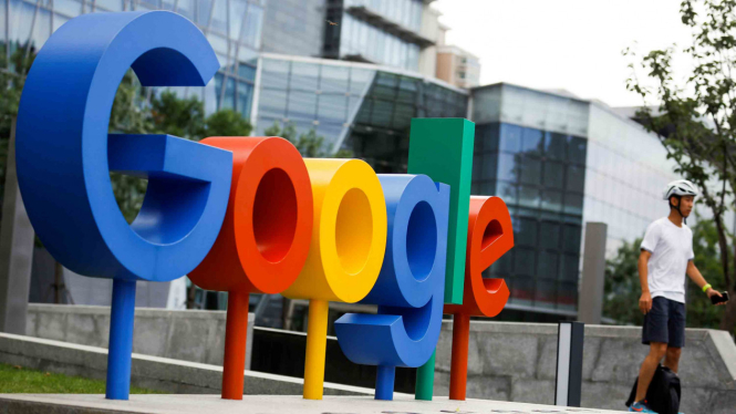 Logo Google di Beijing, China.