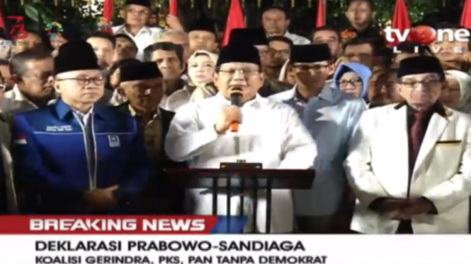 Deklarasi capres Prabowo dan cawapres Sandiaga