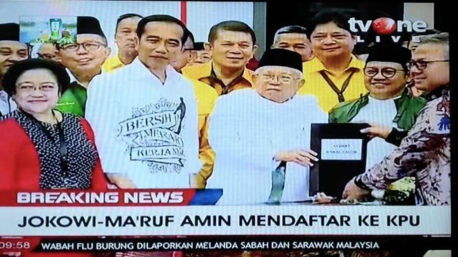 Jokowi dan Maruf Amin di KPU
