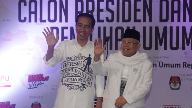  Jokowi-Maruf Amin Daftarkan Diri ke KPU