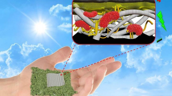 Ilustrasi baterai kertas biodegrable