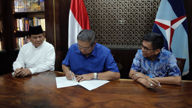 Pertemuan ketiga kalinya, SBY dan Prabowo Subianto di Kuningan, Jakarta