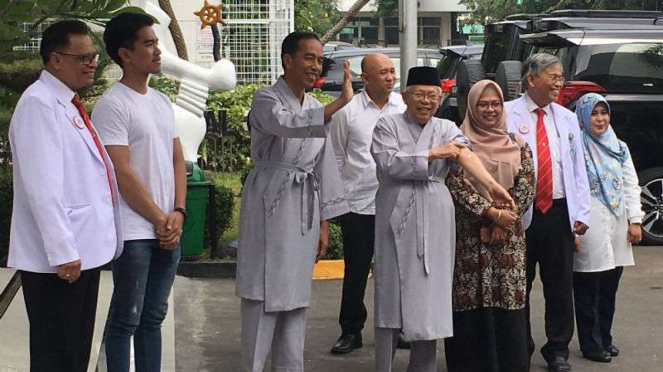 Presiden Jokowi dan KH Maruf Amin jalani tes kesehatan.