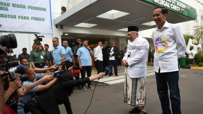 Tes kesehatan carpres dan cawapres, Joko Widodo - Ma’ruf Amin di RSPAD Jakarta