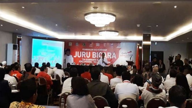 Tim pemenangan Jokowi-Ma'ruf menggelar pembekalan juru bicara kampanye
