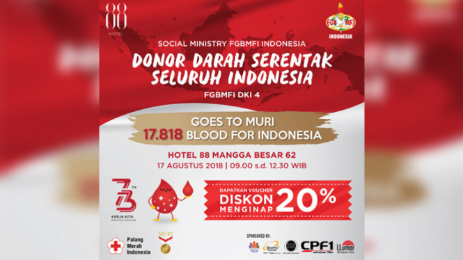 Donor sarah serentak di seluruh Indonesia.