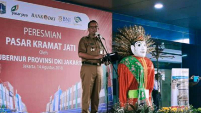 Gubernur DKI Jakarta Anies Baswedan di Jakarta, Selasa,14 Agustus 2018.