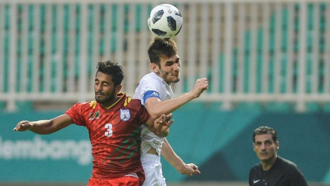 Laga Grup B Asian Games 2018 antara Timnas Uzbekistan U-23 vs Bangladesh U-23
