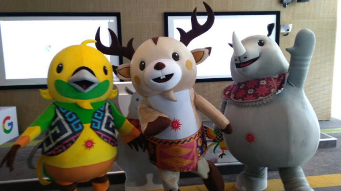 Tiga maskot Asian Games 2018.