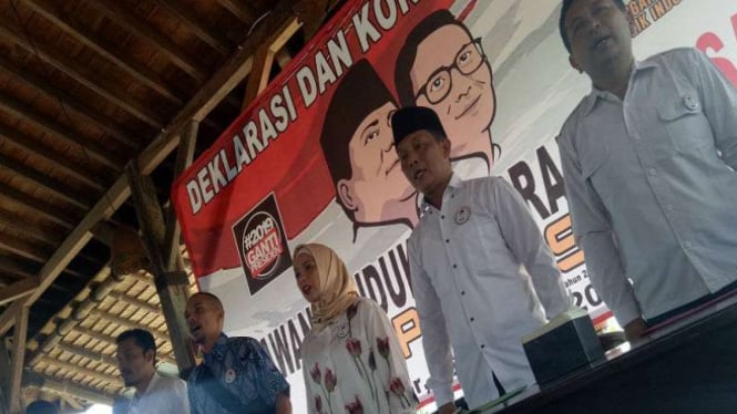 Rachel Maryam menghadiri deklarasi Relawan Pendukung Prabowo (RPP)