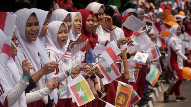 Semarak Menyambut Obor Asian Games 2018