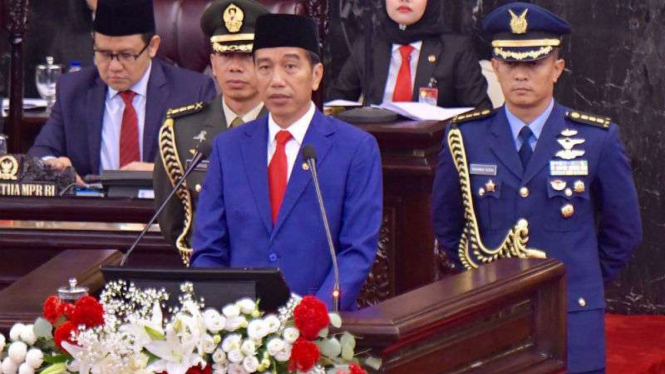 Presiden Joko Widodo di Sidang Tahunan Majelis Permusyawaratan Rakyat 2018 