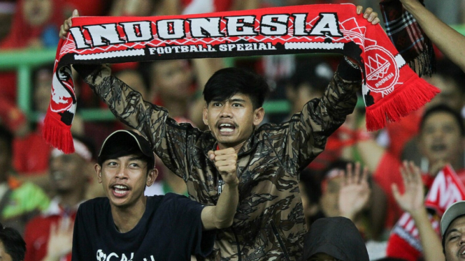 Suporter Timnas Indonesia.