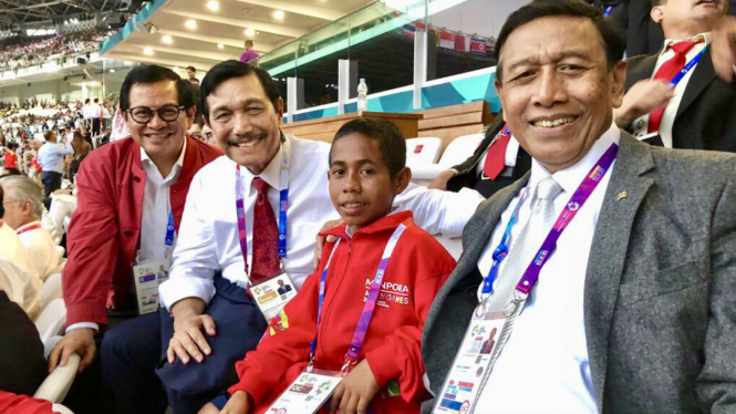 Joni, bocah pemanjat tiang bendera di NTT hadir di GBK.