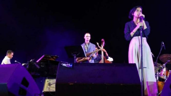 Eva Celia di Prambanan Jazz 2018 