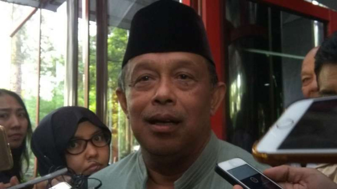Anggota Dewan Pembina Partai Gerindra, Jenderal (purnawirawan) Djoko Santoso, di kantor pusat Partai Gerindra di Jakarta pada Senin, 20 Agustus 2018.