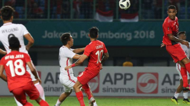 Duel Timnas Indonesia U-23 melawan Hong Kong.