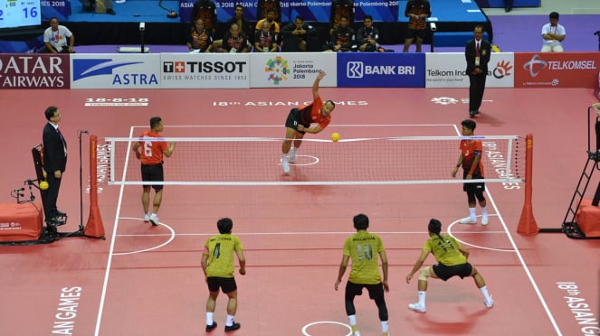 Semi Final Sepak Takraw Beregu Putra Indonesia vs Malaysia