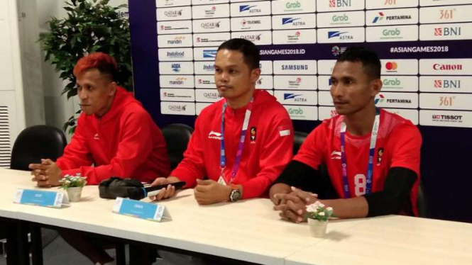 Tim sepak takraw Indonesia.