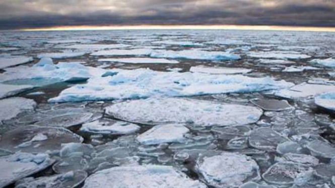 Lapisan es di Arktik mulai mencair.