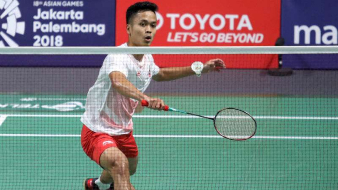 Tunggal putra Indonesia, Anthony Sinisuka Ginting.