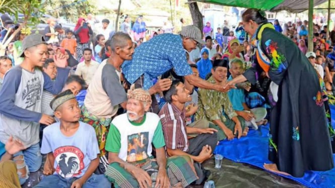 Menteri KKP Susi Pudjiastuti di Lombok.