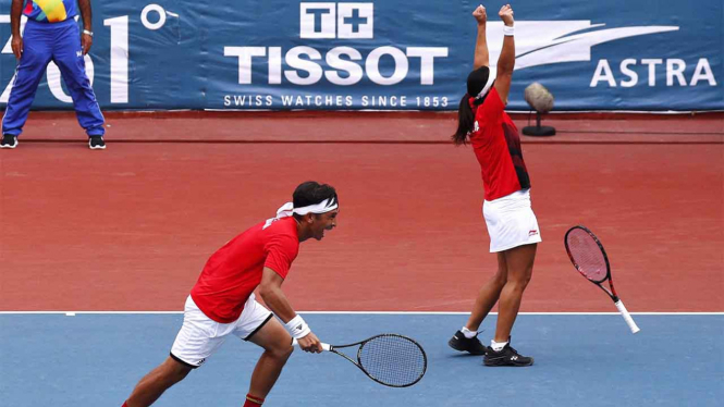 Pasangan Tenis Indonesia Christoper Rungkat dan Aldila Sutjiadi