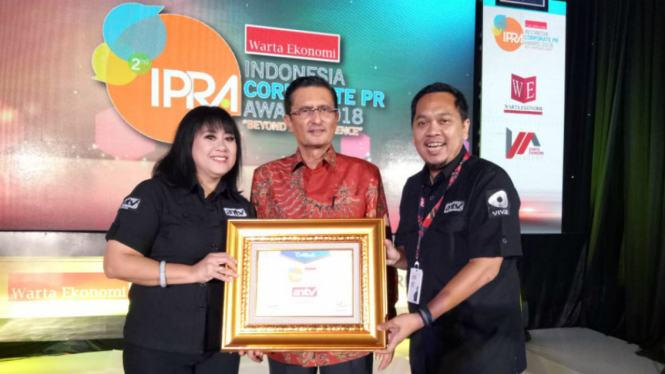 ANTV menerima penghargaan Indonesia Corporate Public Relations (ICPR) Awards 2018 dari Majalah Warta Ekonomi.