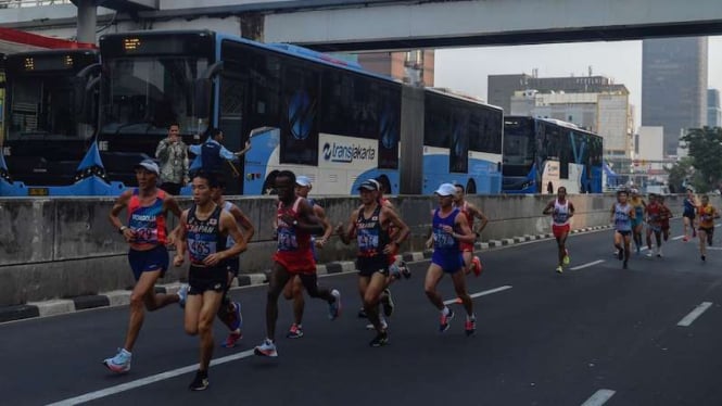 Jalan Sudirman dan Thamrin Jakata jadi rute lomba maraton Asian Games 2018.