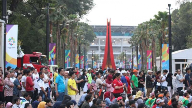 Demam Asian Games di Gelora Bung Karno, Jakarta.