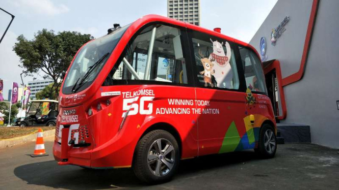 Mobil otonom di gelaran Asian Games 2018