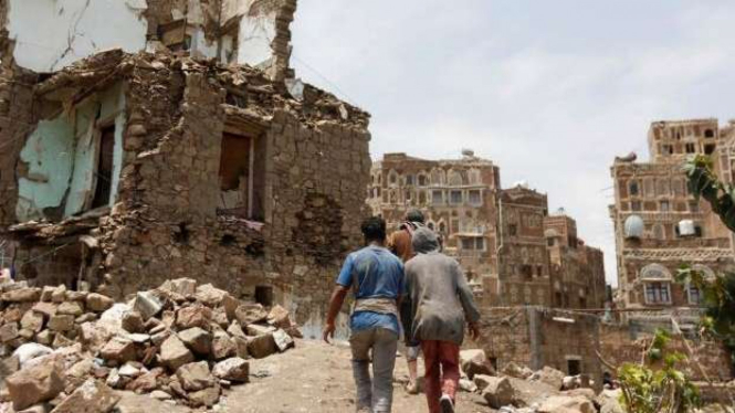 Kondisi Sanaa, Yaman usai digempur serangan udara.