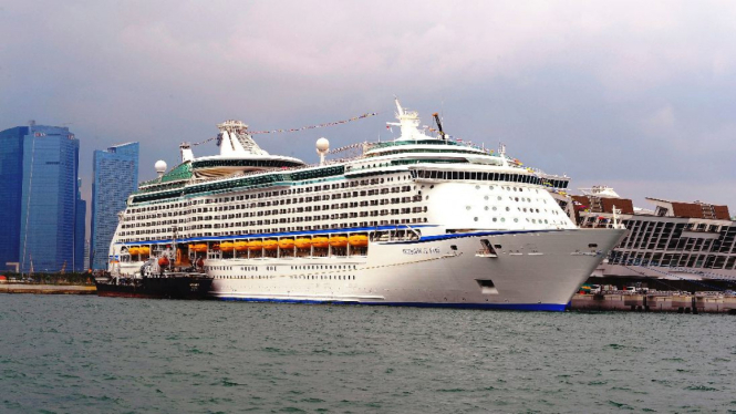 Voyager of the Seas at Marina Bay Cruise Centre Singapore