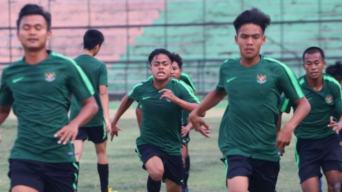 Ilustrasi latihan Timnas Indonesia U-16