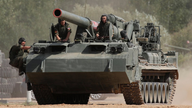 Rusia akan menghadirkan 36.000 tank dan kendaraan lapis baja dalam latihan perang Vostok-2018. - Reuters