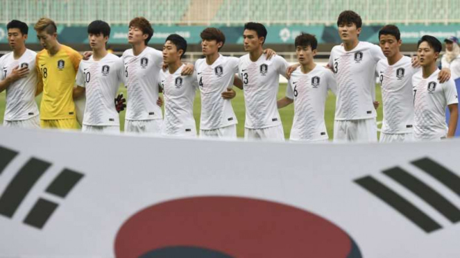 Timnas Korea Selatan U-23 di Asian Games 2018.