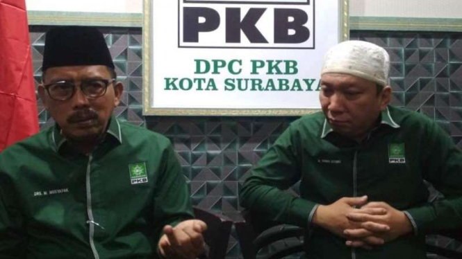 Ketua PKB Surabaya, Musyafak Rouf, dan Fandi Utomo