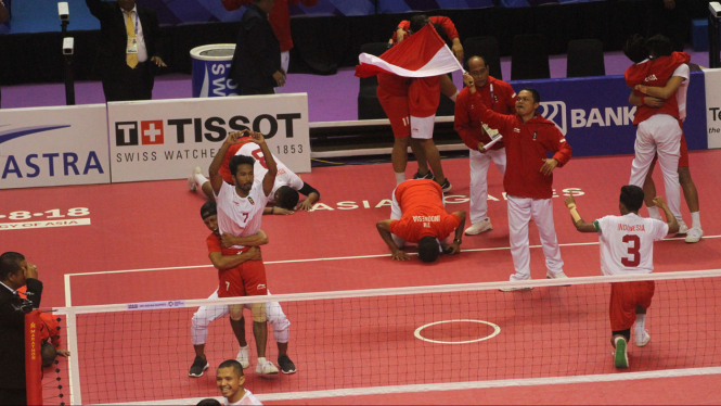 Indonesia Raih Emas Sepak Takraw Quadrant Putra