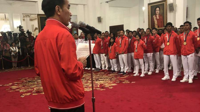 Presiden Jokowi gelar silaturahmi dengan atlet peraih medali Asian Games 2018